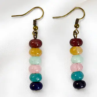 Multi-Colored Candy Beaded Earring